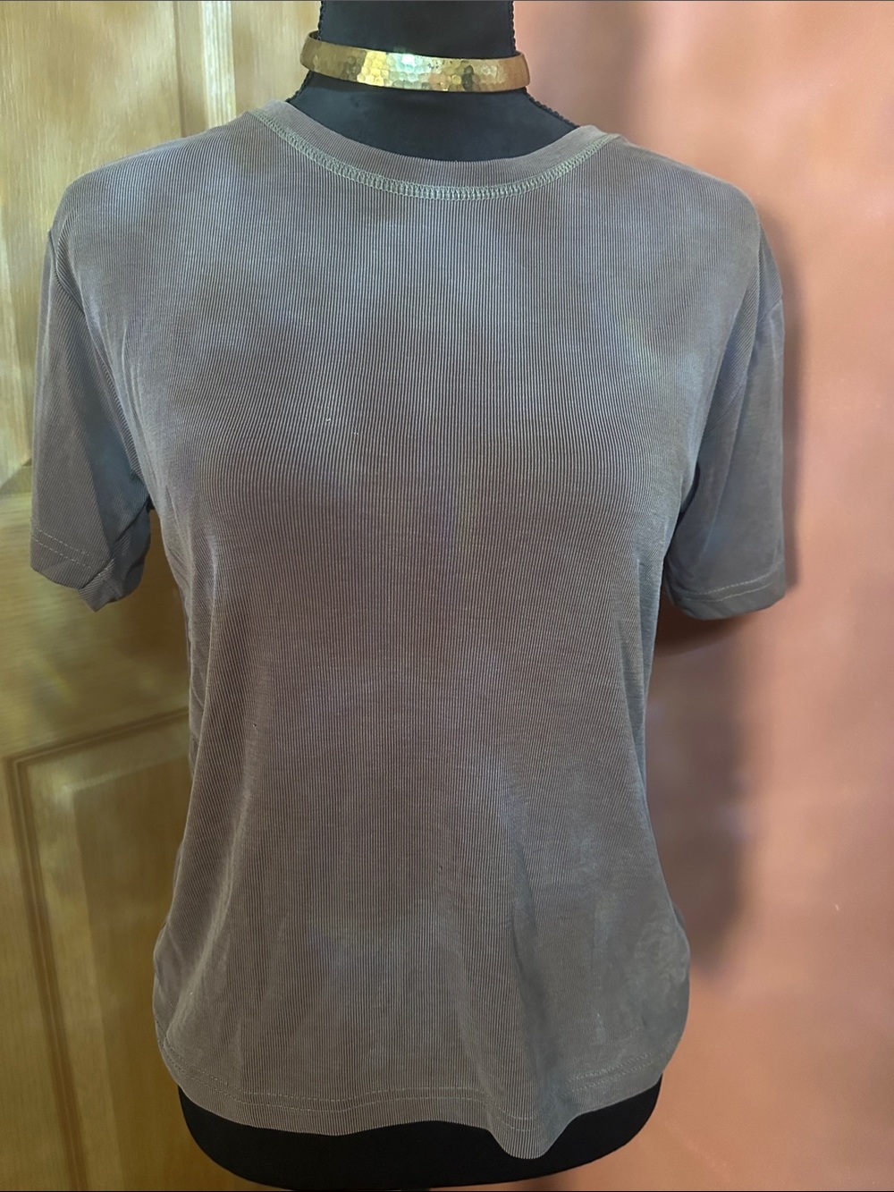 Classic Crew Neck Short Sleeve Tee in Taupe